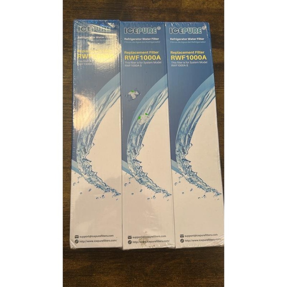Icepure RWF1000A Refrigerator Water Filter Replacement 3 Pack NSF Certified